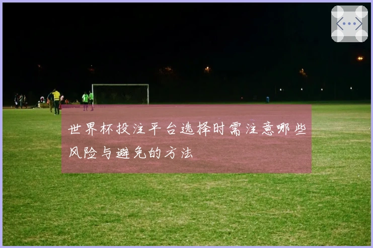世界杯投注平台选择时需注意哪些风险与避免的方法